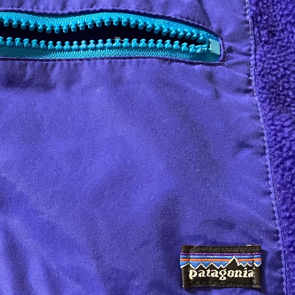Vintage Patagonia purple retro Synchilla fleece exposed blue zipper - Picture 8 of 15